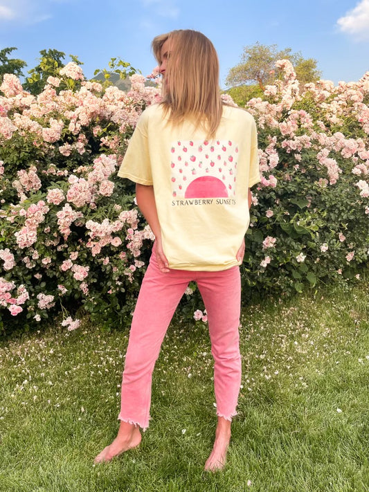 Strawberry Sunsets Tee (Yellow)