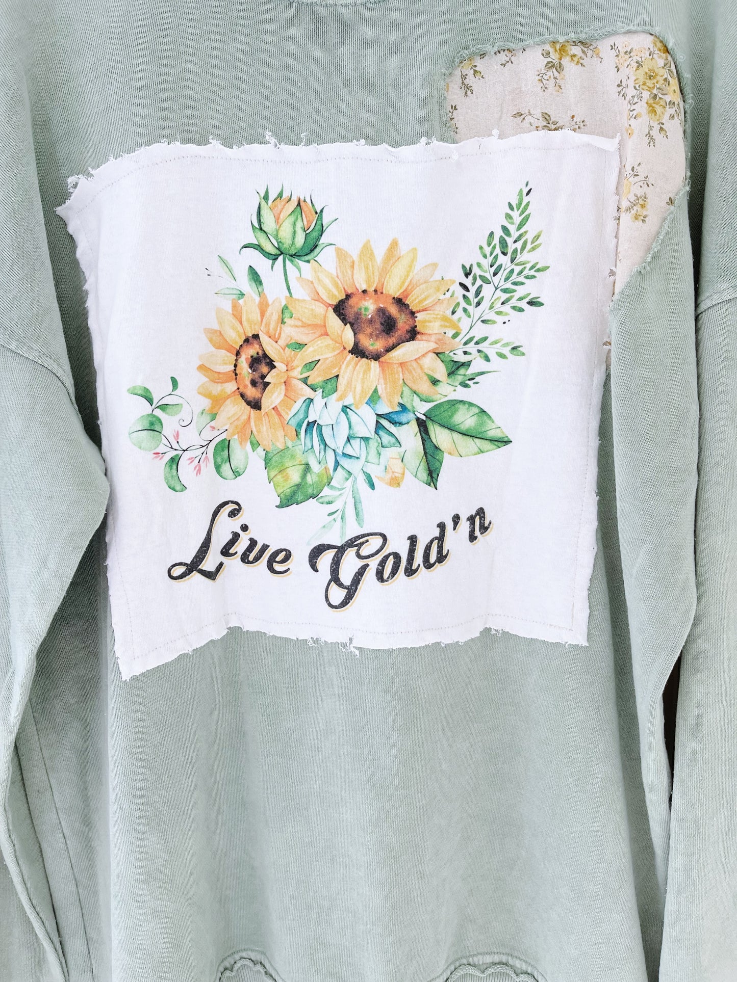 Live Gold'n Mixed Media Crewneck