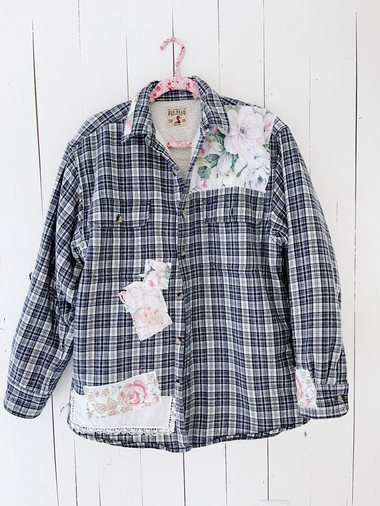 Plaid Sherpa Lined Jacket