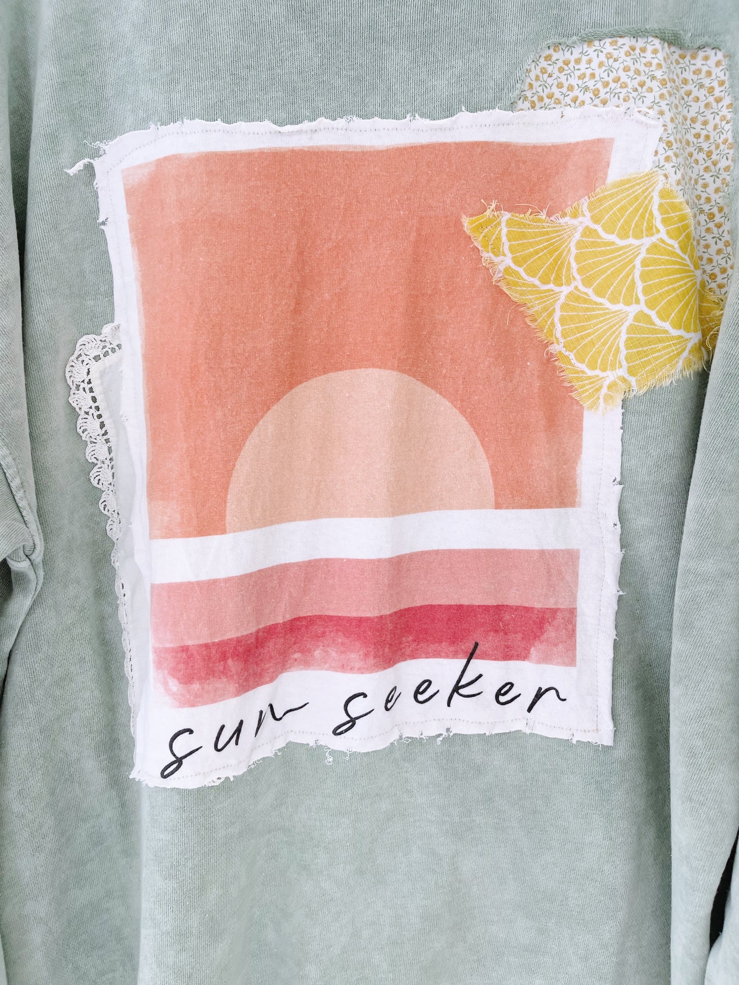 Sun Seeker Mixed Media Crewneck