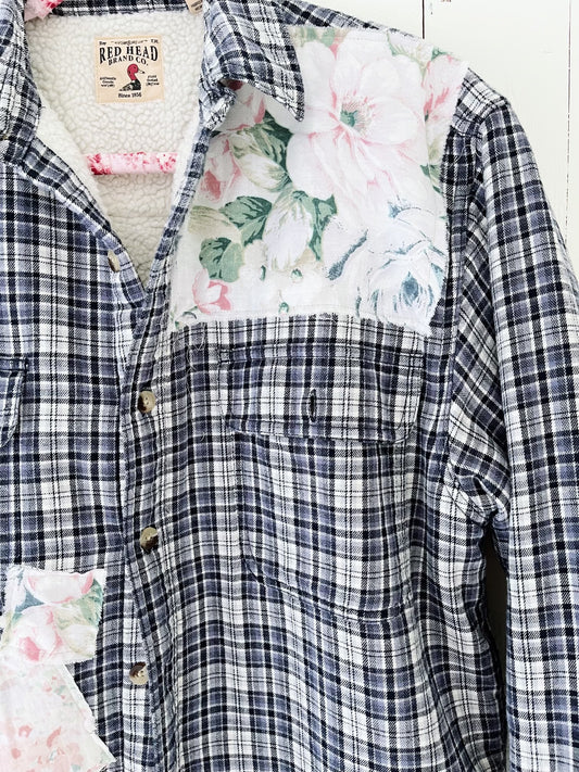 Plaid Sherpa Lined Jacket