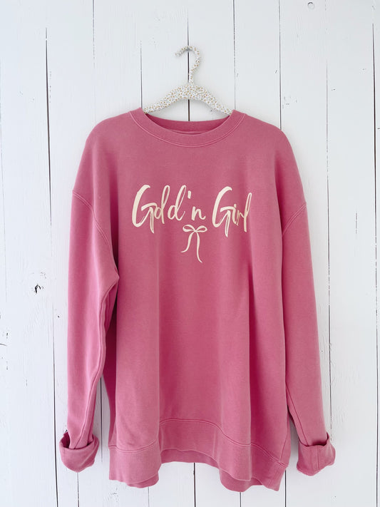 Gold'n Girl Bow Sweatshirt